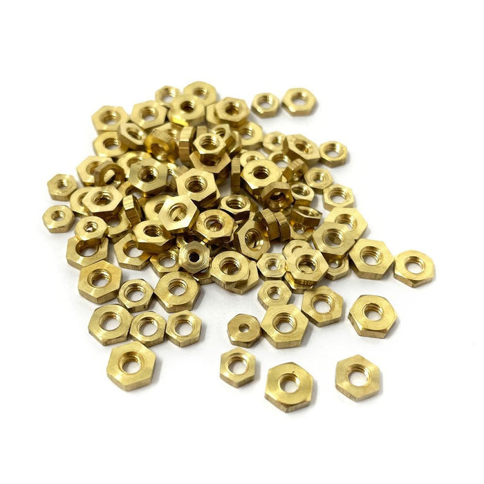 100x Assorted Brass Clock Nuts