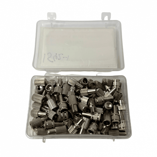 100x Assorted Nickelled Buttons