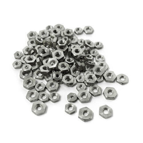 100x Assorted Nickelled Clock Nuts