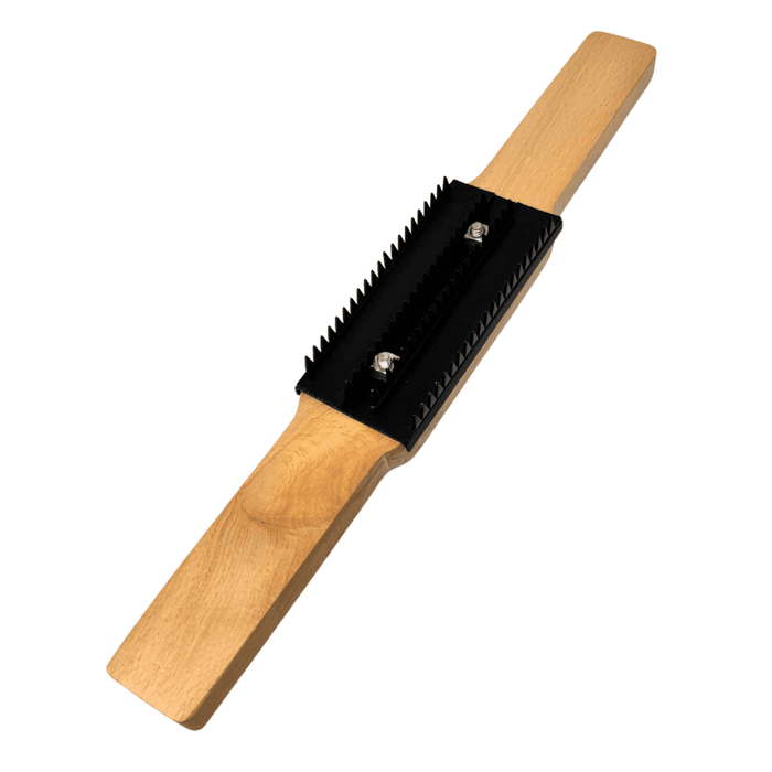 15" 4 Row Dressing Buff Rake with Wood Handles