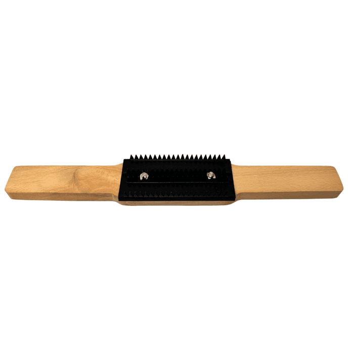 15" 4 Row Dressing Buff Rake with Wood Handles