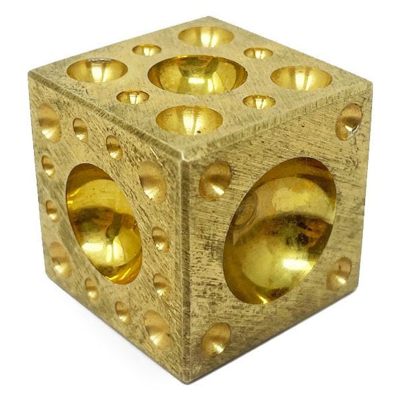 30mm Brass Dapping Cube with 45 Domes