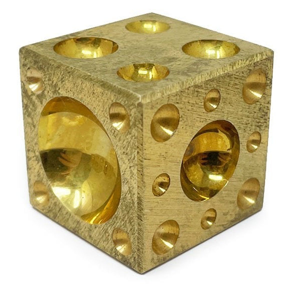 30mm Brass Dapping Cube with 45 Domes