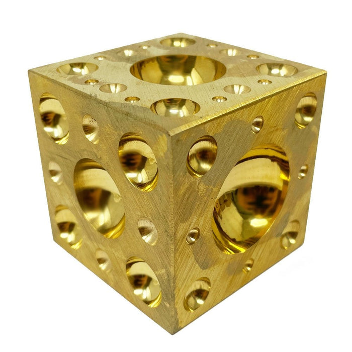 63mm Brass Dapping Cube with 65 Domes