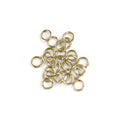 Artisan Jump Rings, Real Gold Plated, 7mm 90pc