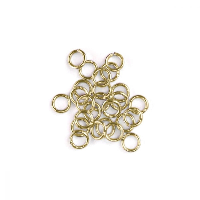 Artisan Jump Rings, Real Gold Plated, 7mm 90pc