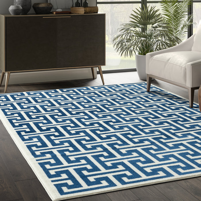 Arto Geometric Blue Rug