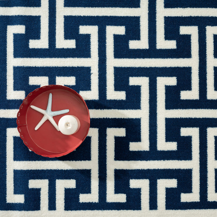 Arto Geometric Blue Rug