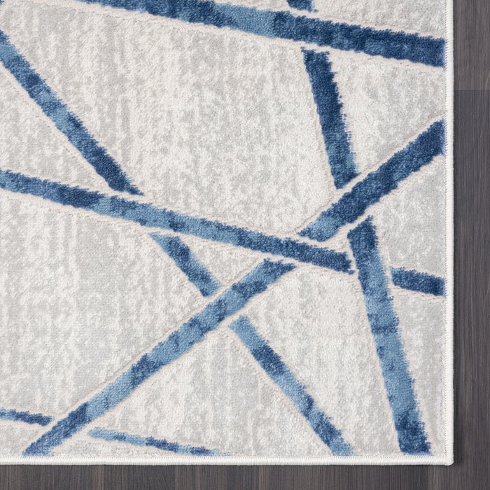 Atlas Criss Cross Lines Grey Rug