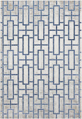 Atlas Rectangle Pattern Grey Rug