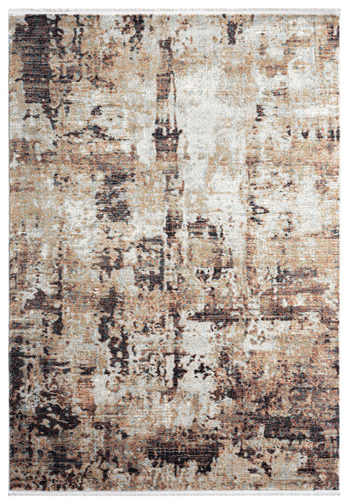 Azure Abstract Brown Rug