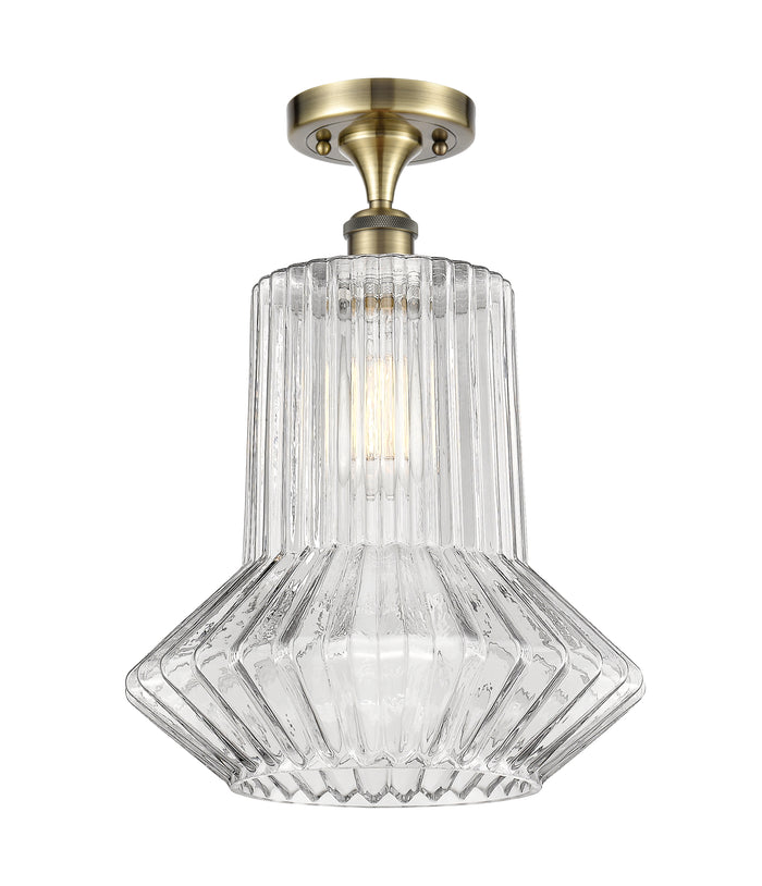 Ballston Semi-Flush Mount - Clear Fluted Shade