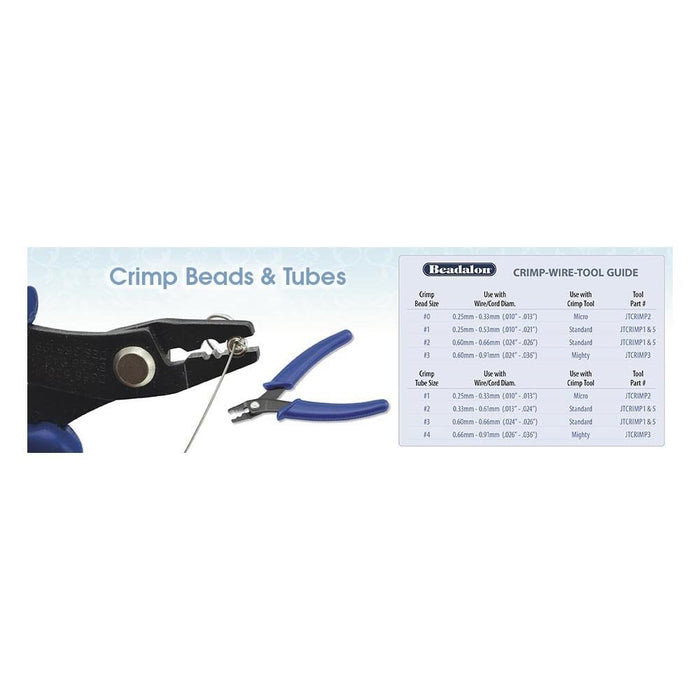 Beadalon Crimp Beads Variety Pack, Sizes 0-3, 600pcs, Silver Plated