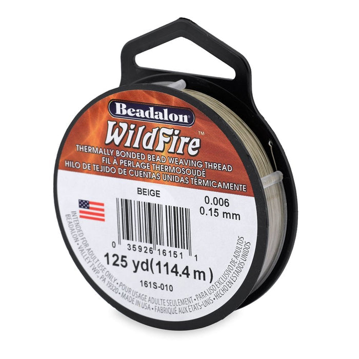 Beadalon Wildfire Beading Thread, 0.15mm, Beige