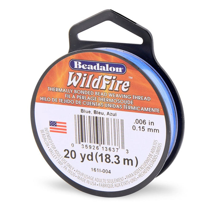 Beadalon Wildfire Beading Thread, 0.15mm, Blue