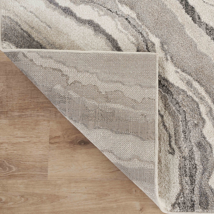 Beau Abstract Stone-Inspired Grey Rug