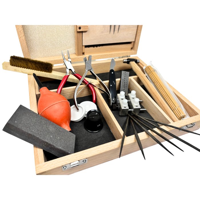 Beginner Watchmaking Tool Kit in Wooden Box
