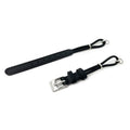 Black Leather Cordette Watch Strap with Stainless Steel Buckle & Ring