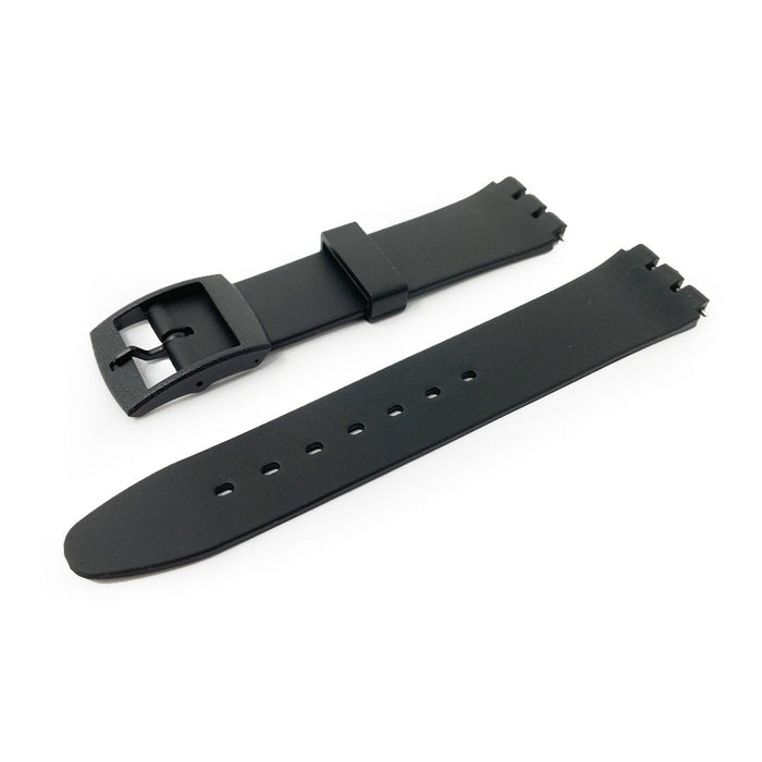 Black PVC Watch Strap