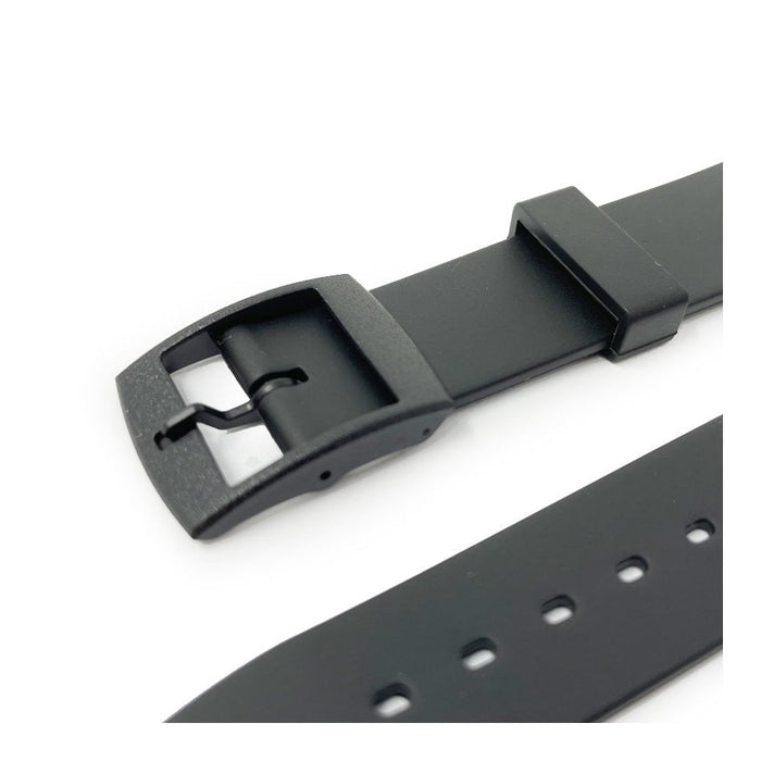 Black PVC Watch Strap