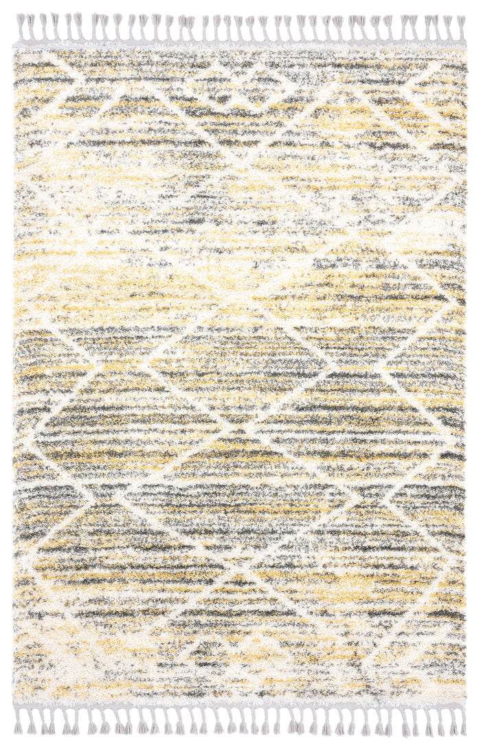 Boston Zig Zag Shag Grey Rug