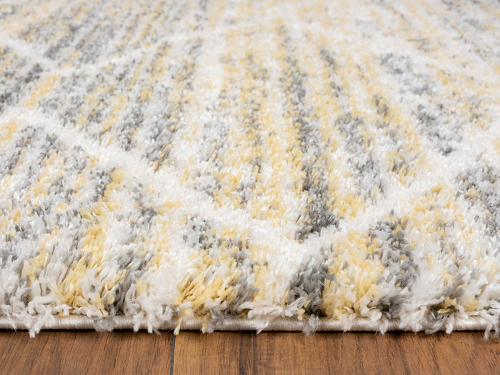 Boston Zig Zag Shag Grey Rug