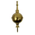 Brass Clock Finial - Ball & Tower Design