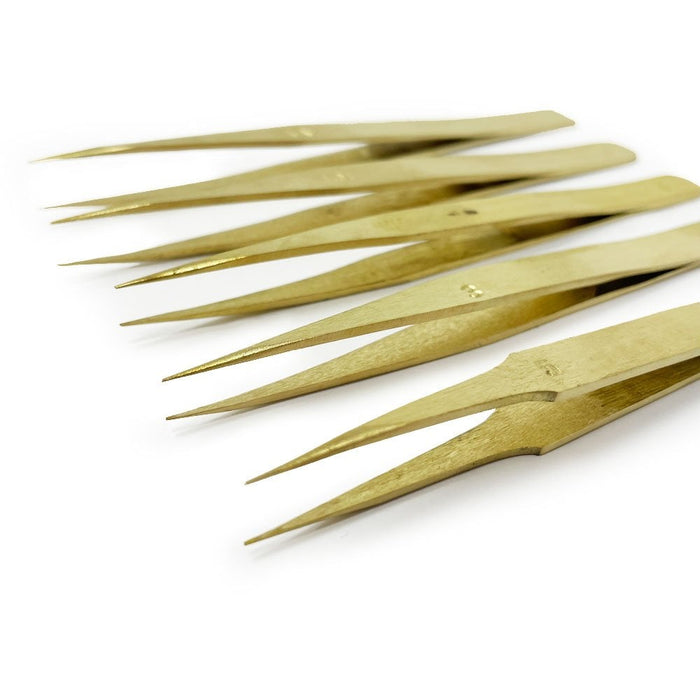 Brass Tweezers Set of 5