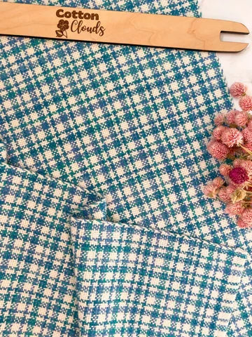 Brilliant Blue Plaid Towel Pattern