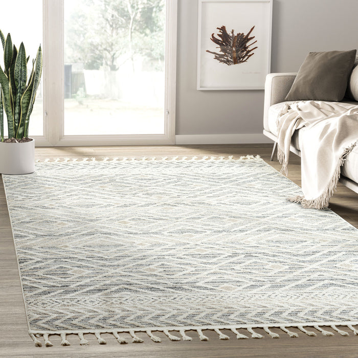Cabo Diamond Pattern Beige Rug