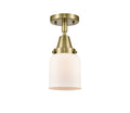 Caden Semi-Flush Mount Glass Steel Nickel