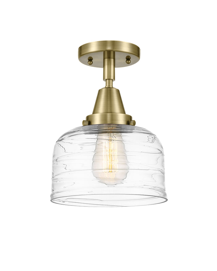 Caden Semi-Flush Mount Satin Nickel Glass