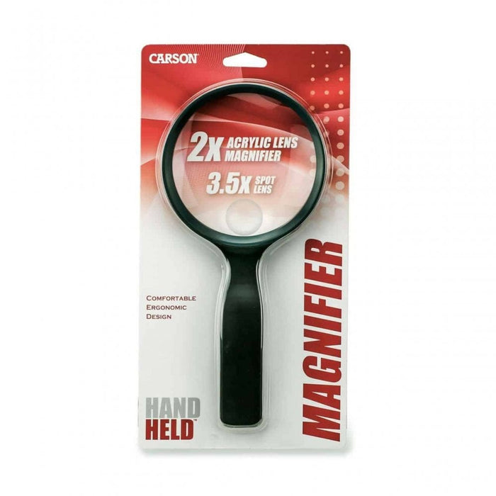 Carson Handheld 2x Magnifier with 3.5x Spot