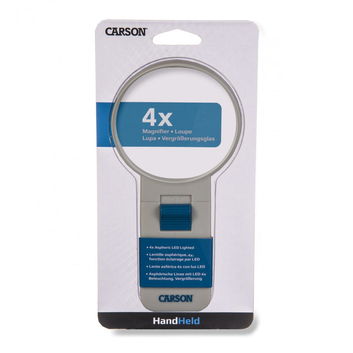 Carson Illuminated Handheld LED 4x Magnifier
