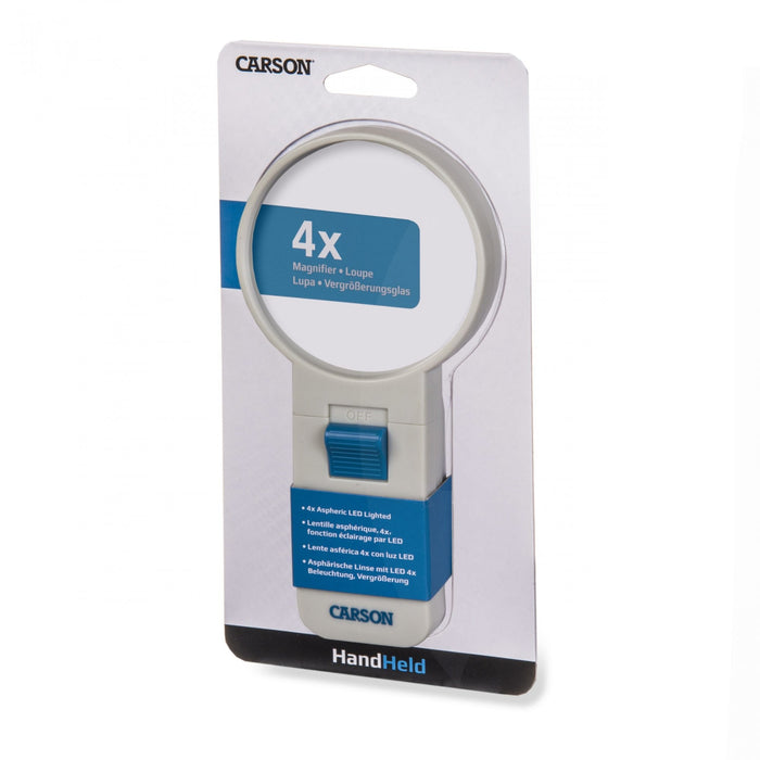 Carson Illuminated Handheld LED 4x Magnifier