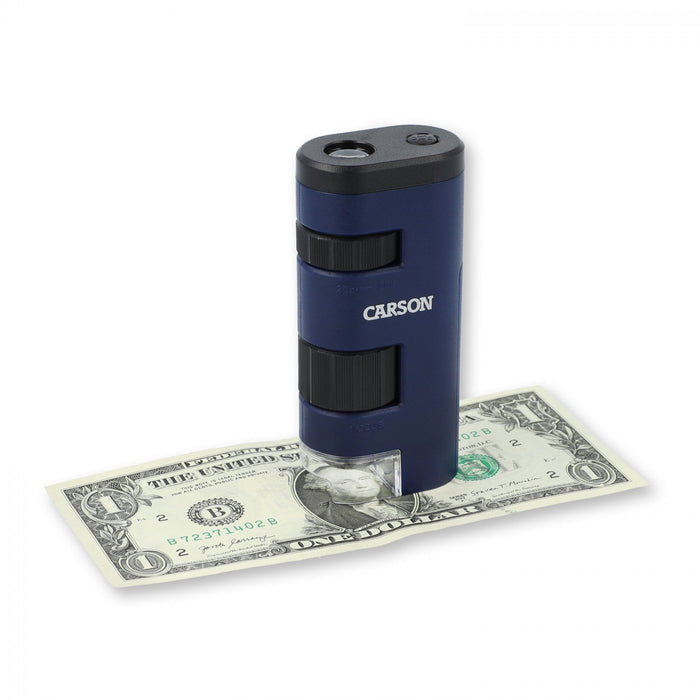 Carson LED-Lighted Pocket Microscope 20x-60x Magnification
