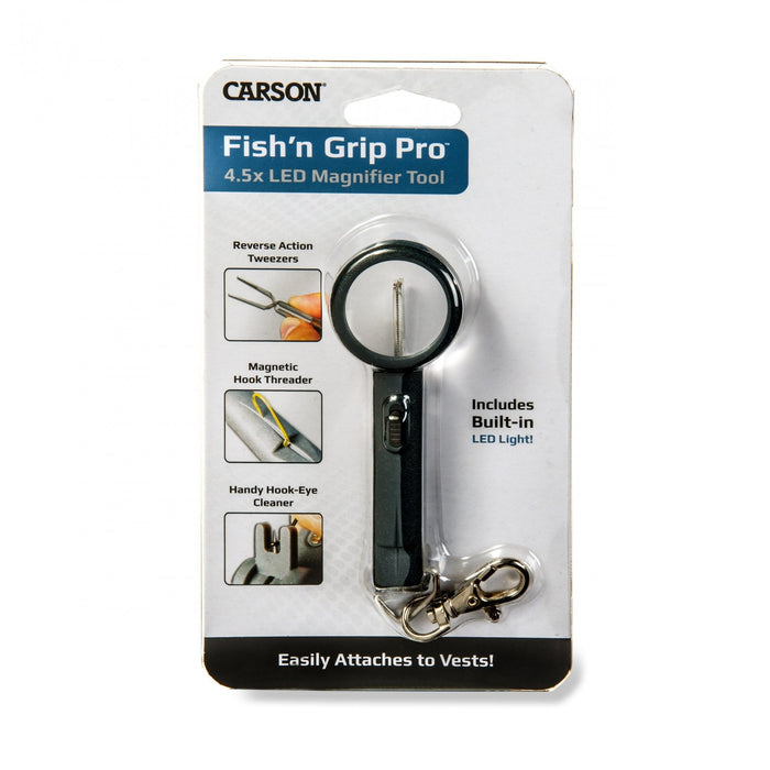 Carson LED Magnifier with Reverse Action Tweezers