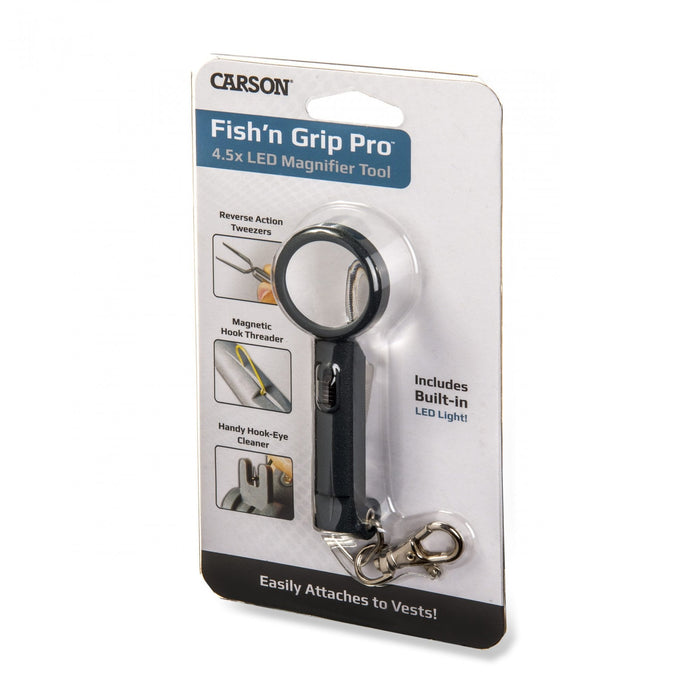 Carson LED Magnifier with Reverse Action Tweezers