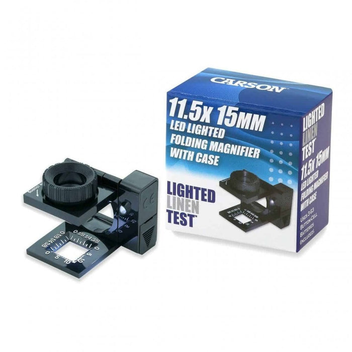 Carson Lighted Linen Test 11.5x Magnifier