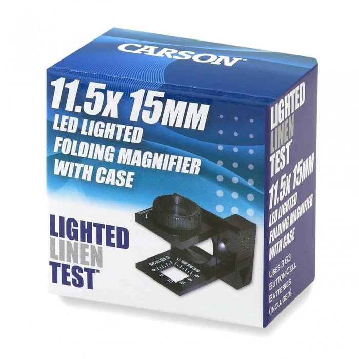 Carson Lighted Linen Test 11.5x Magnifier