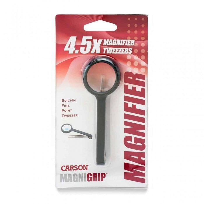 Carson MagniGrip 4.5x Magnifier with Tweezers
