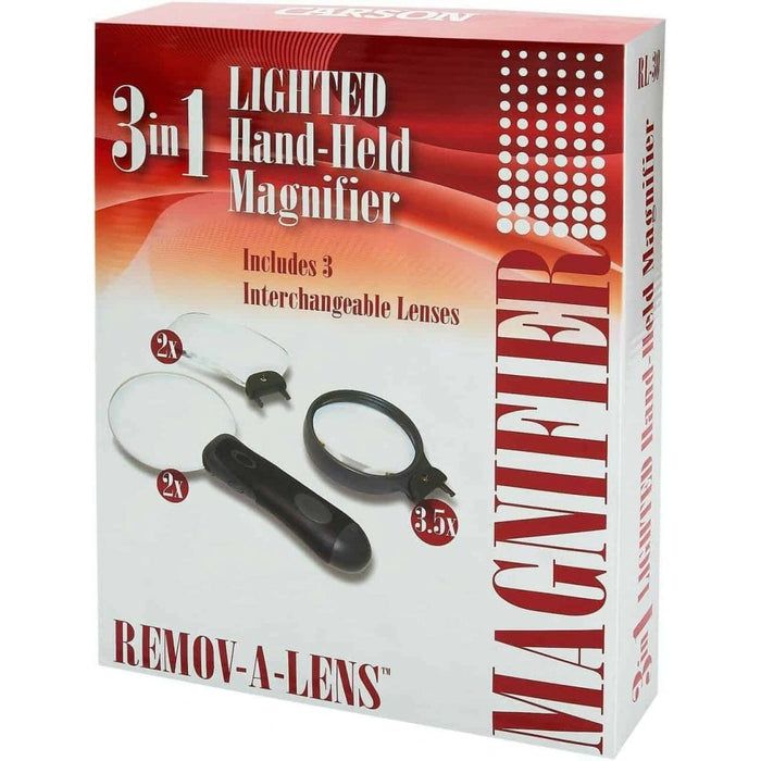 Carson Remov-A-Lens 3-in-1 LED Magnifier
