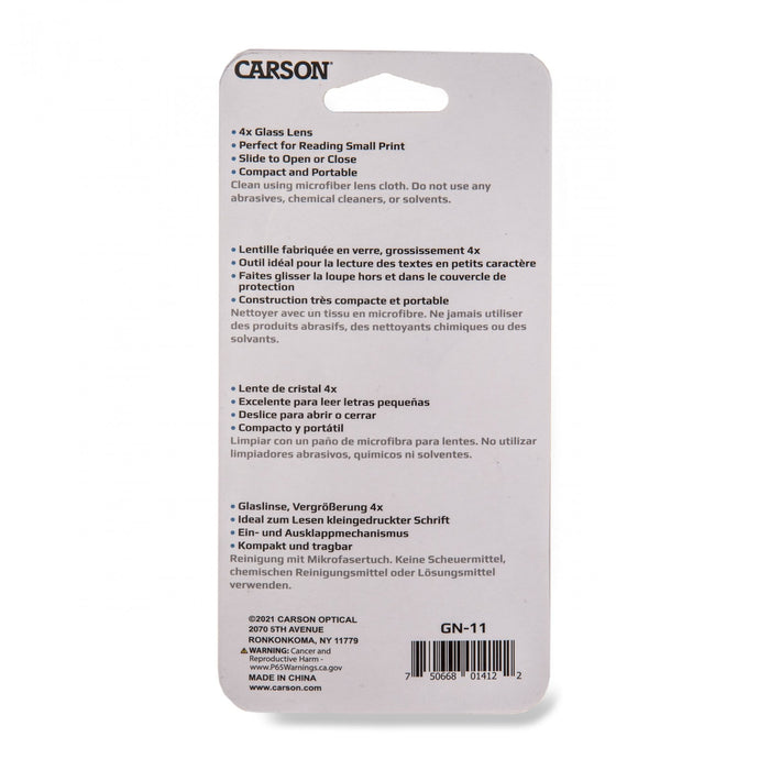 Carson Slide-Open 4x Pocket Magnifier