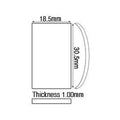 Cartier Glass 18.5 x 30.5 mm Rectangle Domed
