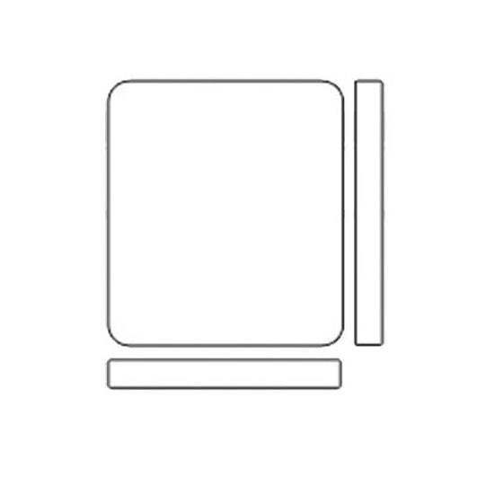 Cartier Glass 21 x 22 mm Rectangle Flat Round Corners