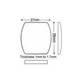 Cartier Glass 27 x 28 mm Barrel Flat