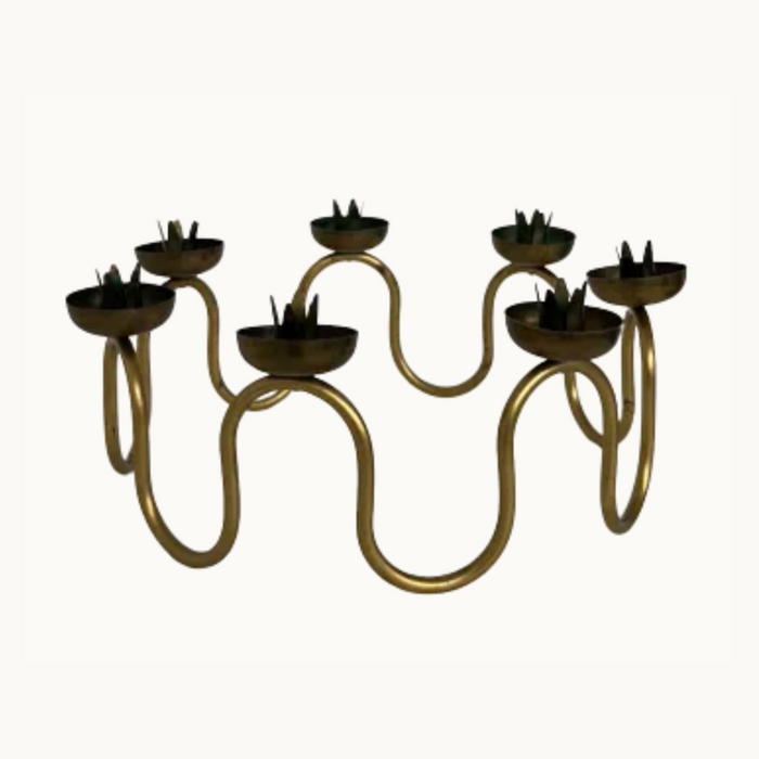Circular Brass Candelabra