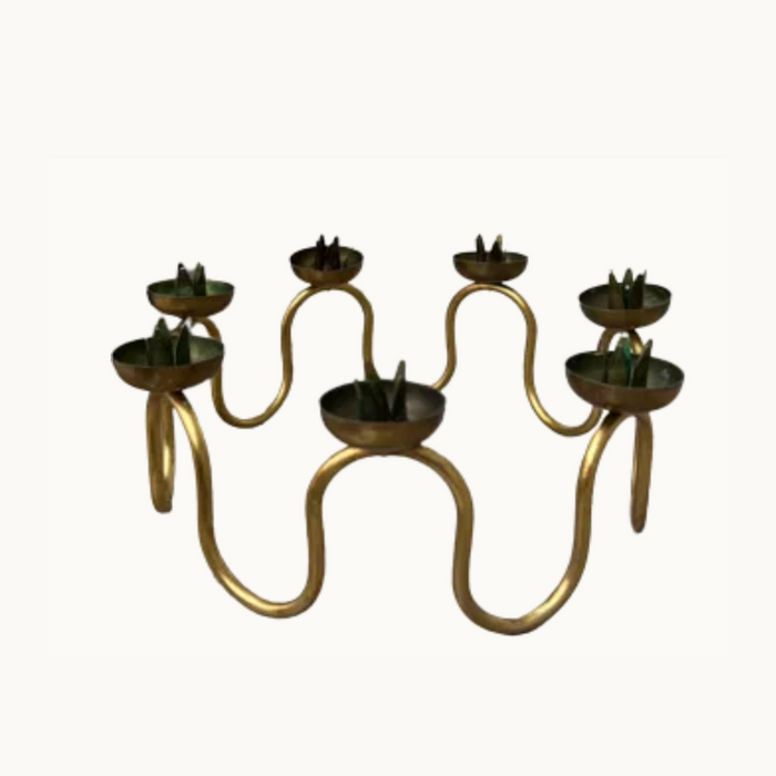 Circular Brass Candelabra