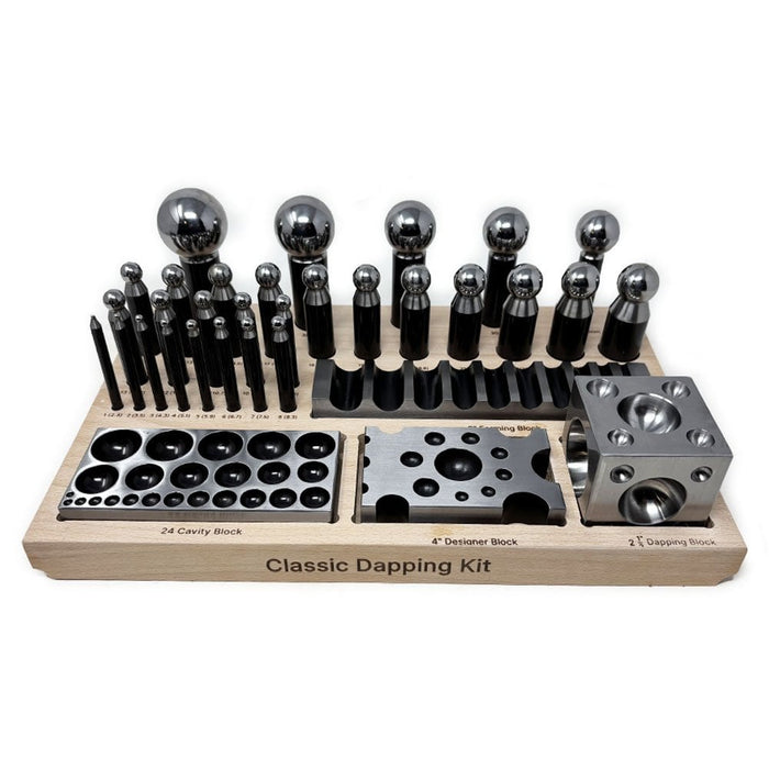 Classic Dapping Kit with 29 Punches and 4 Blocks