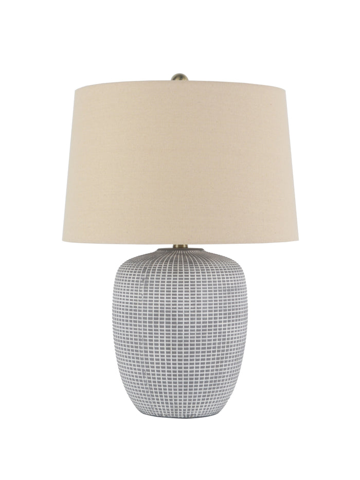 Claude Grid Ceramic Table Lamp